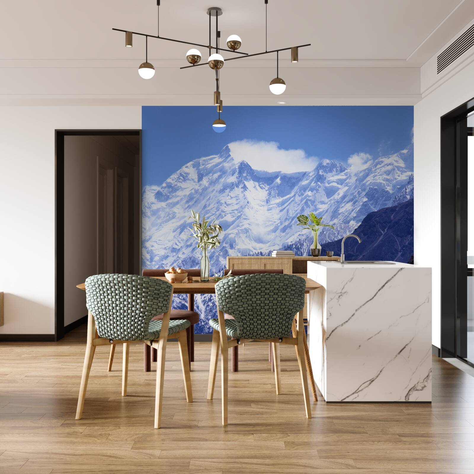 Фотошпалери верхівки хмар, непохитні у своїй крижаній твердості