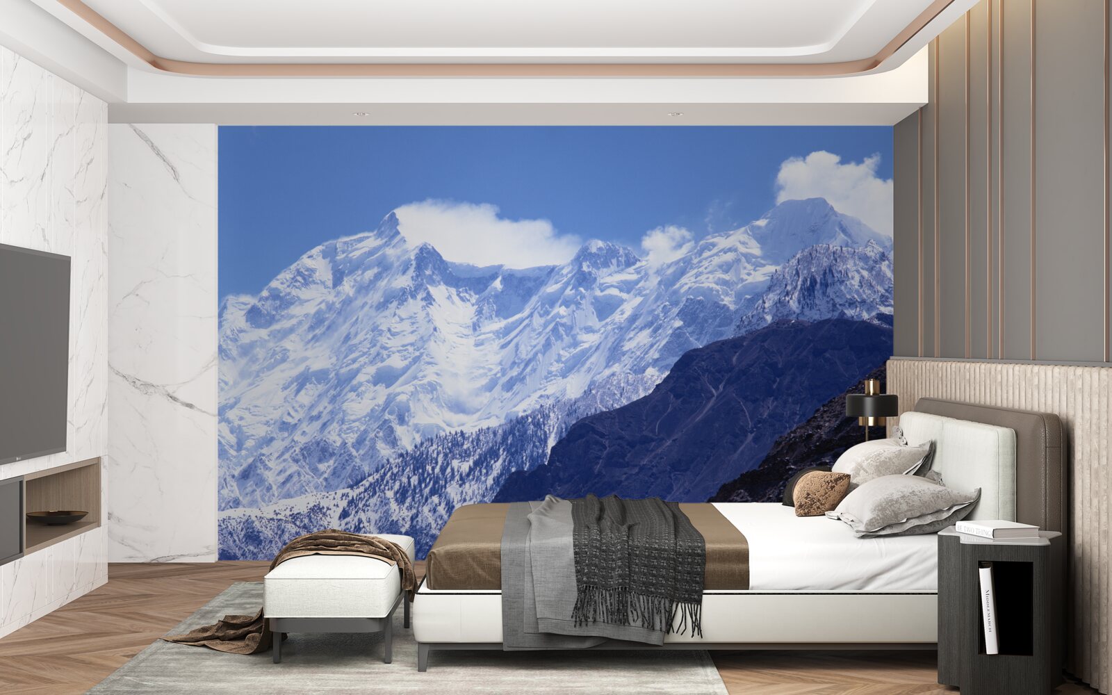 Фотошпалери верхівки хмар, непохитні у своїй крижаній твердості