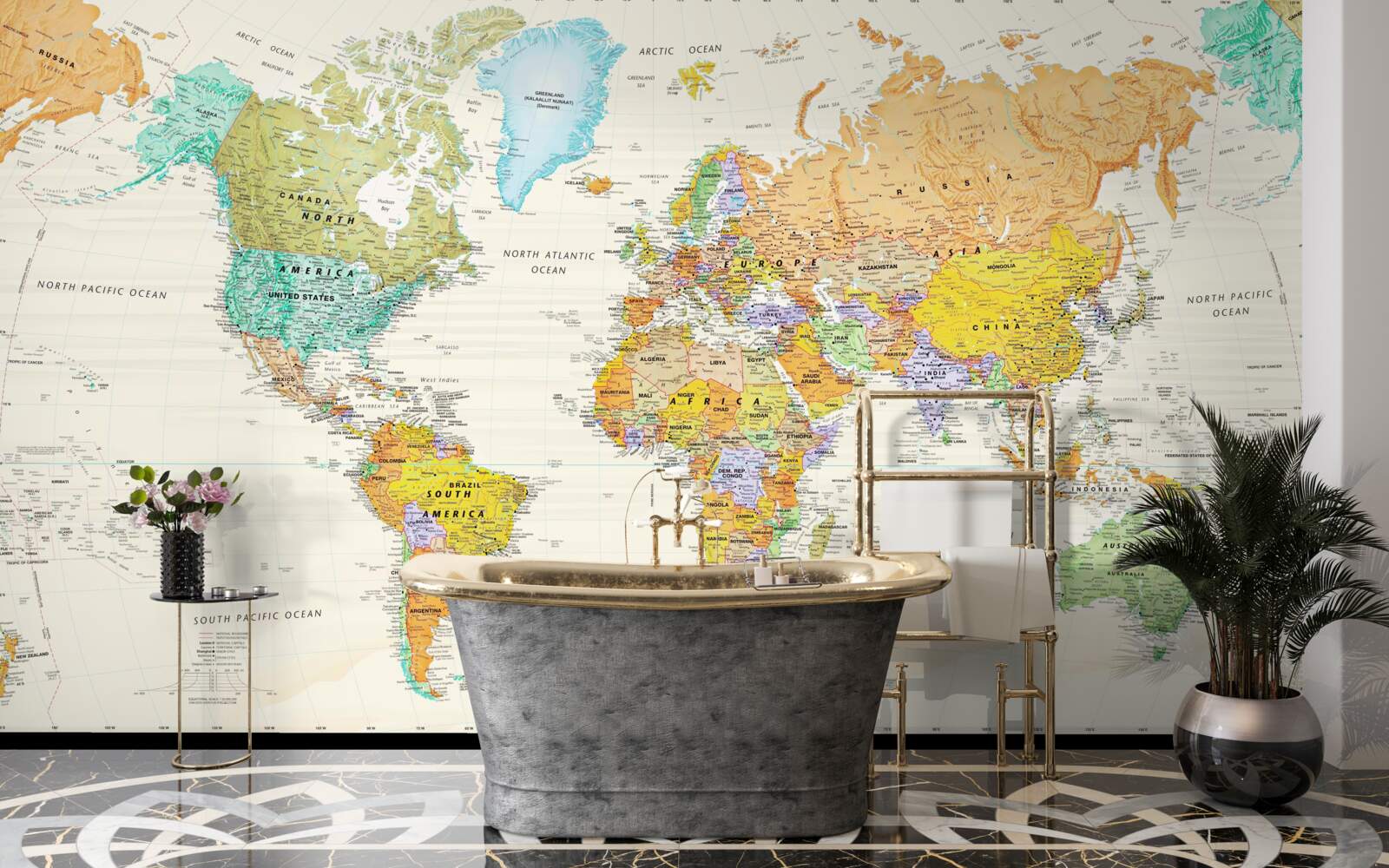 Фотошпалери глобальна мапа землі