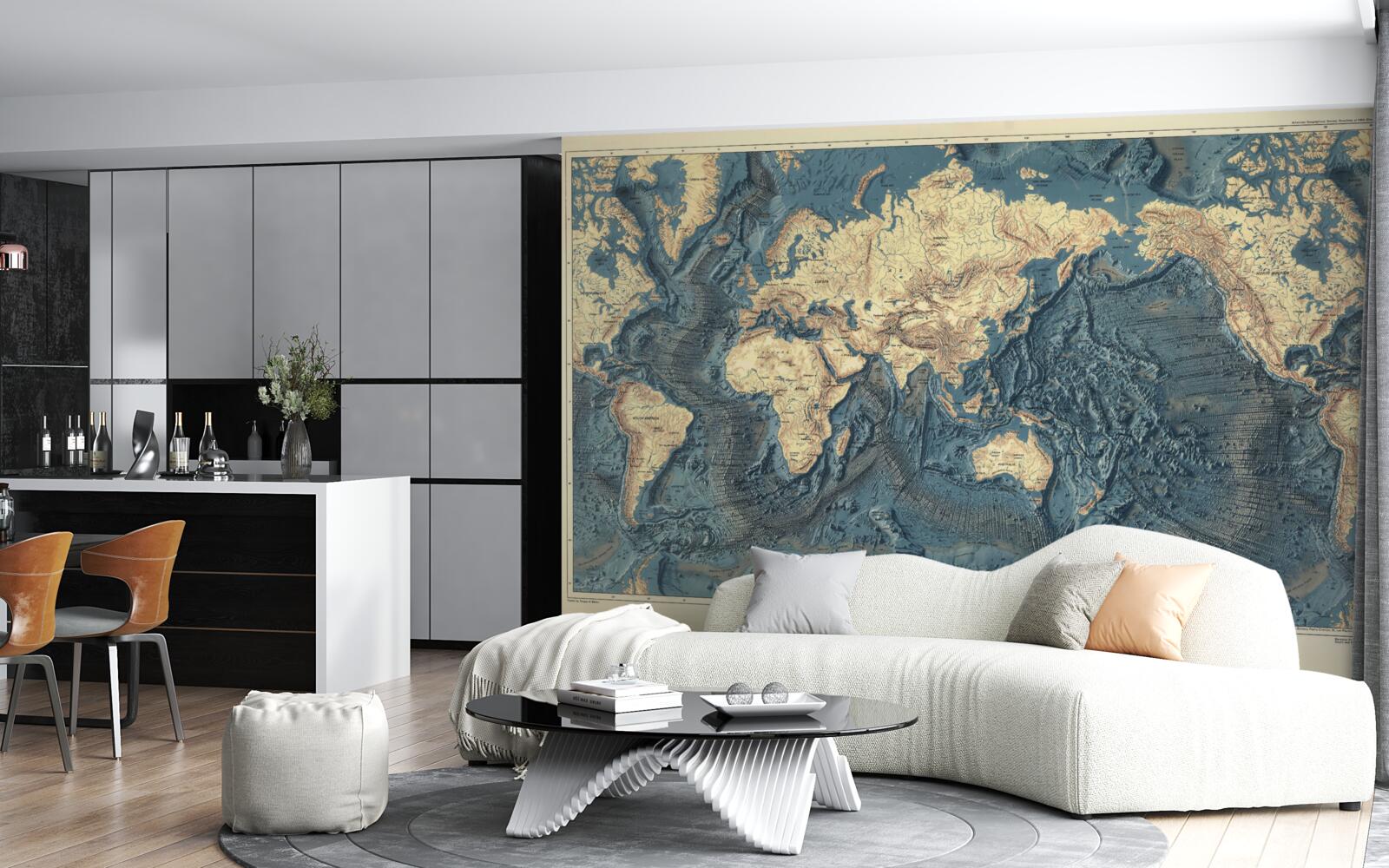 Фотошпалери рельєфне дно океану