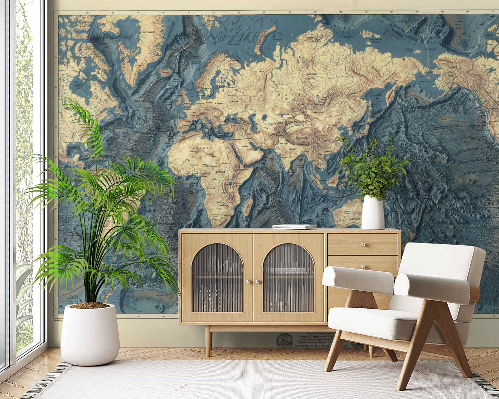 Фотошпалери рельєфне дно океану