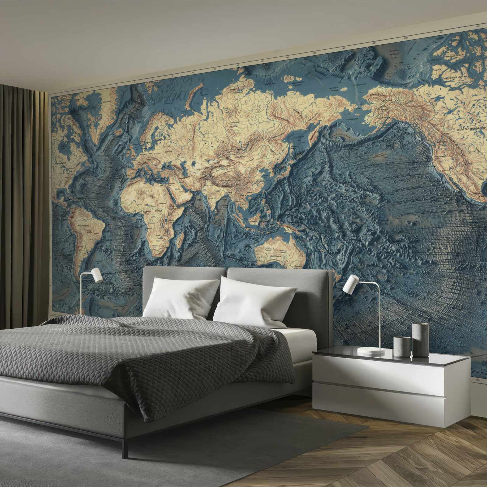 Фотошпалери рельєфне дно океану