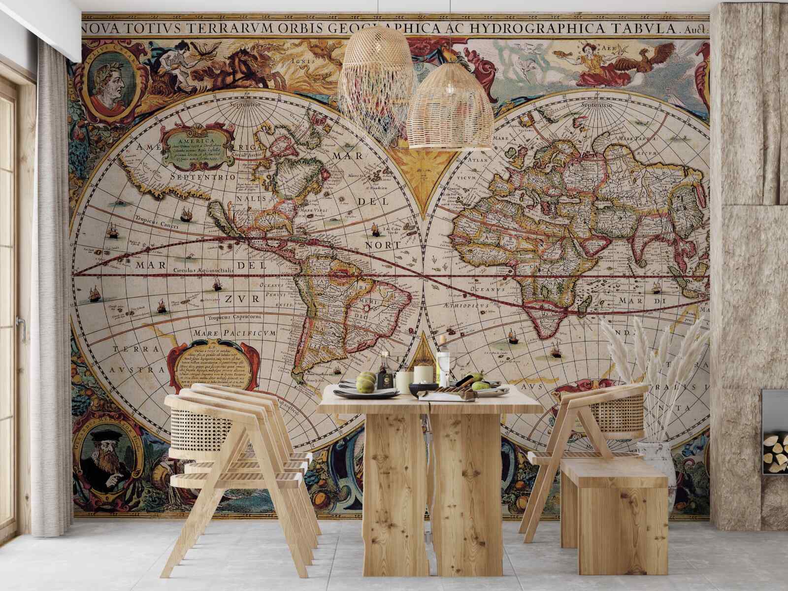 Фотошпалери антикварна карта світу