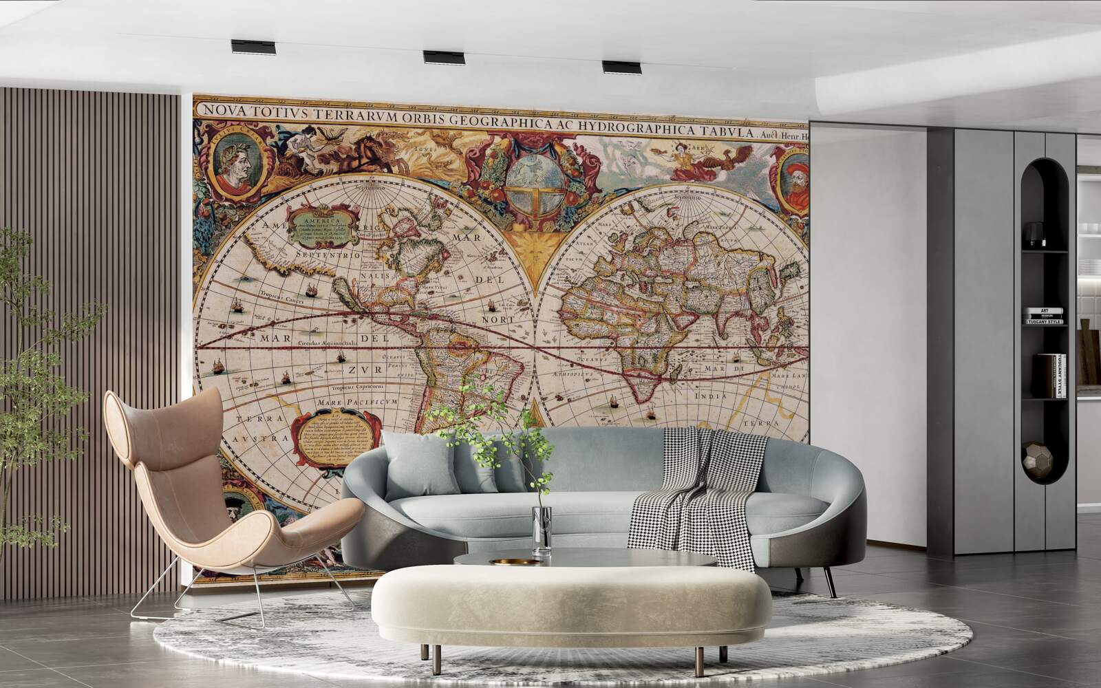 Фотошпалери антикварна карта світу