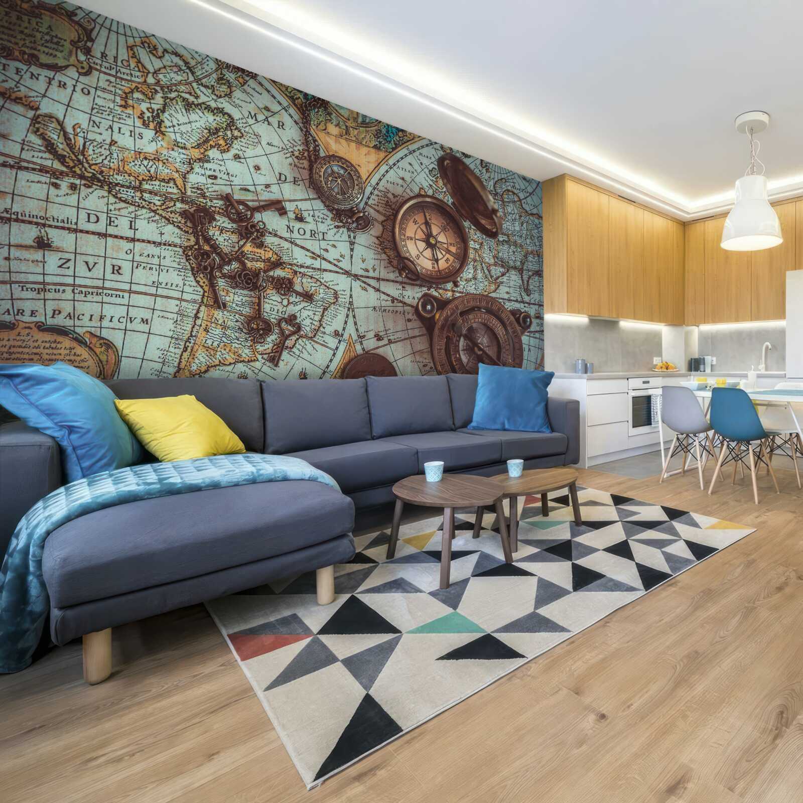 Фотошпалери компаси з минулого на карті