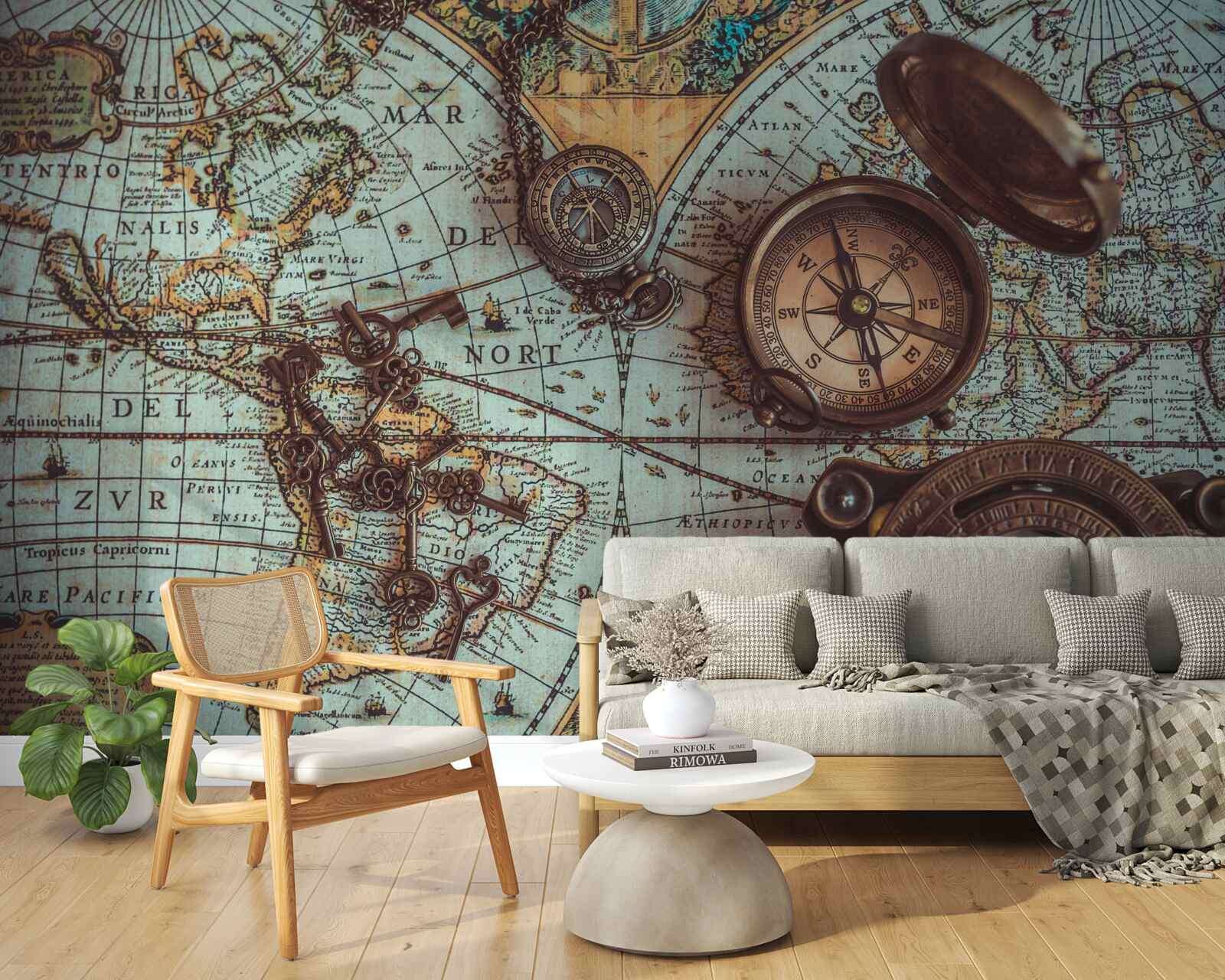 Фотошпалери компаси з минулого на карті