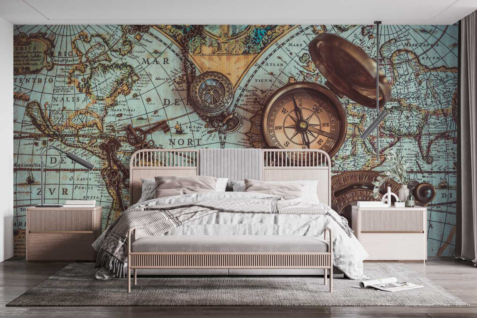 Фотошпалери компаси з минулого на карті