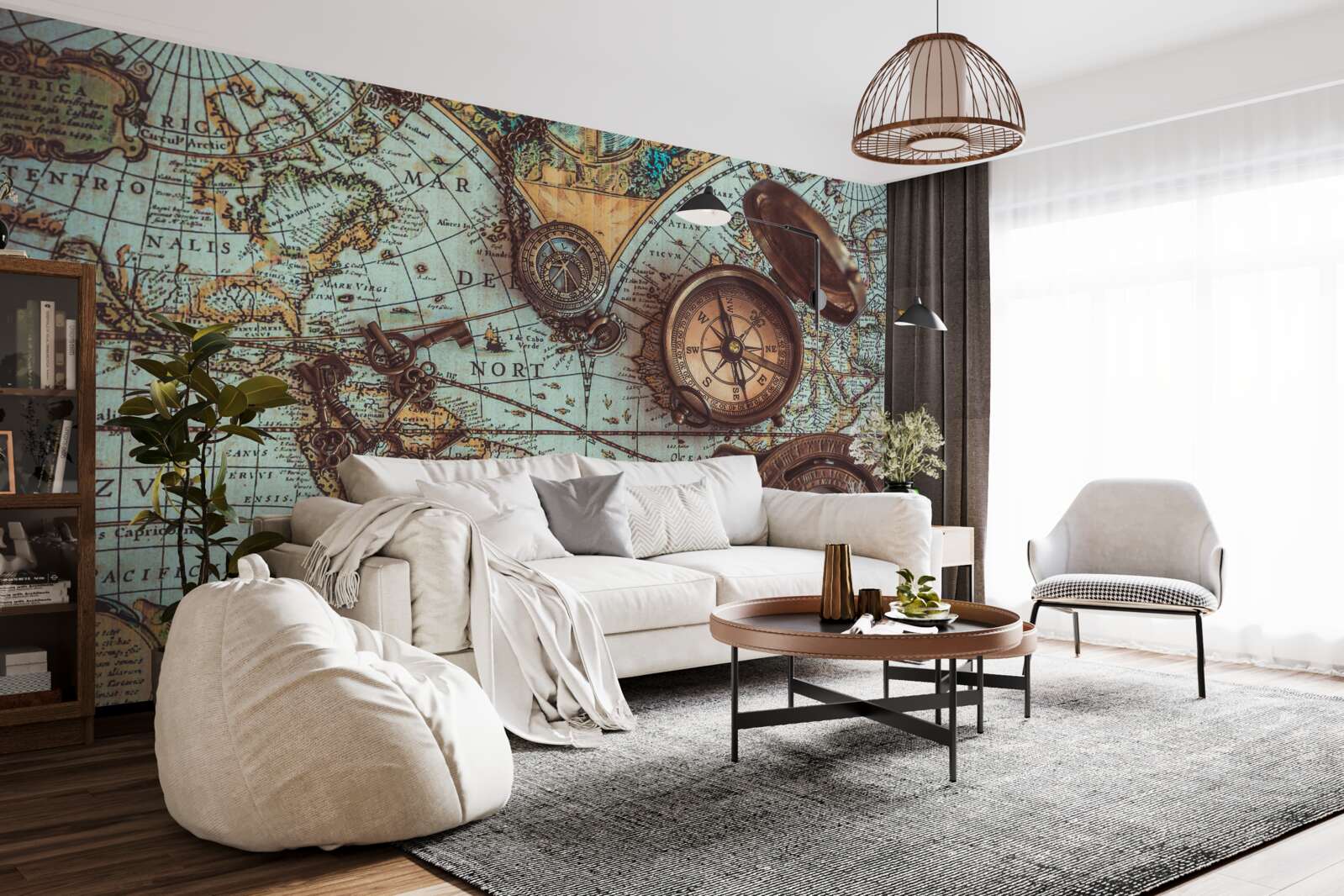 Фотошпалери компаси з минулого на карті