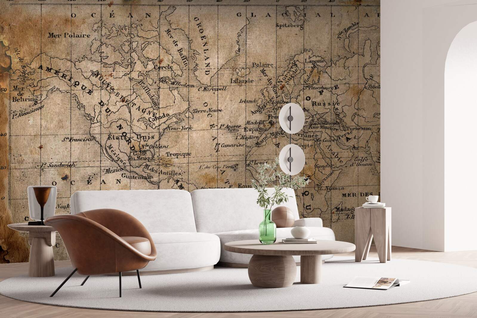 Фотошпалери фрагмент давньої картографії