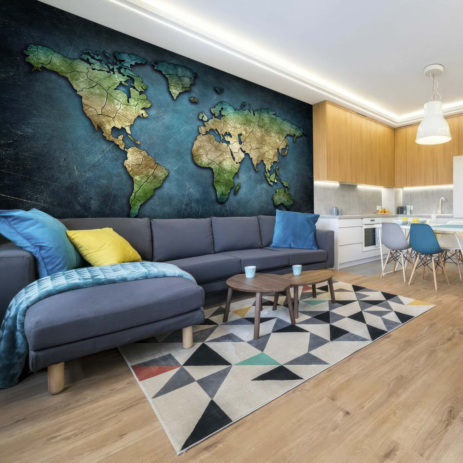 Фотошпалери карта світу на стіну