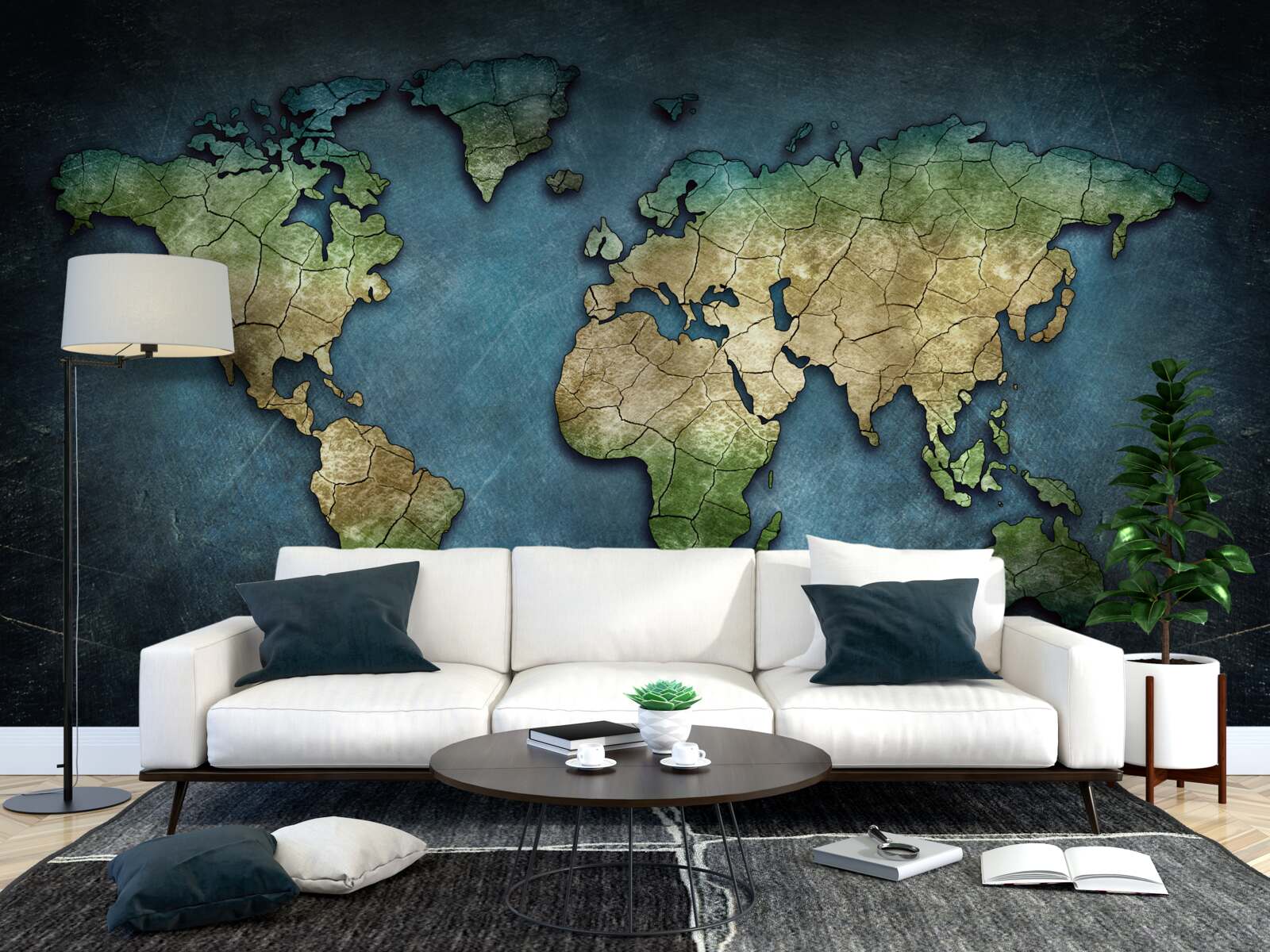 Фотошпалери карта світу на стіну