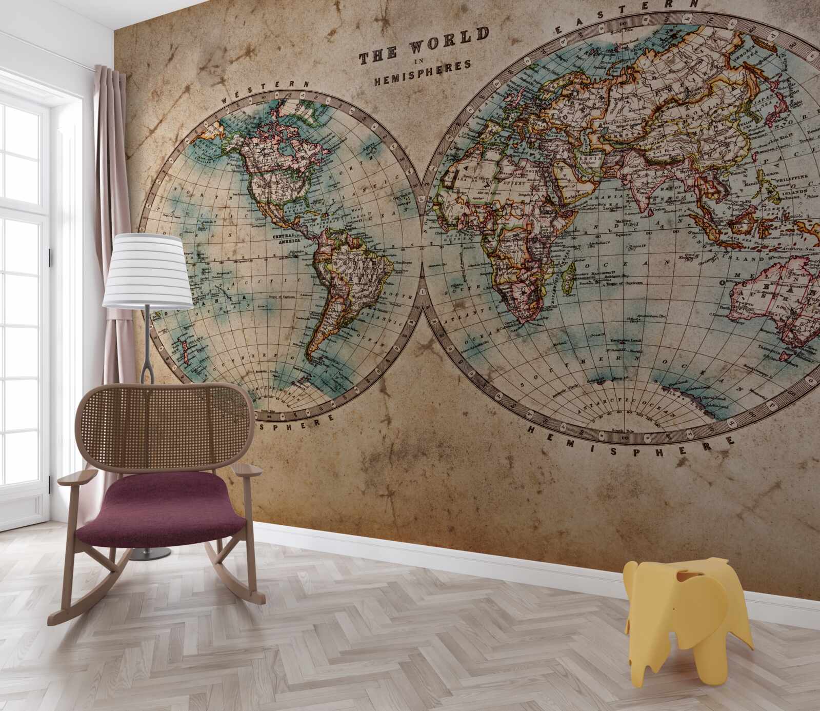 Фотошпалери двотомний старовинний географічний атлас