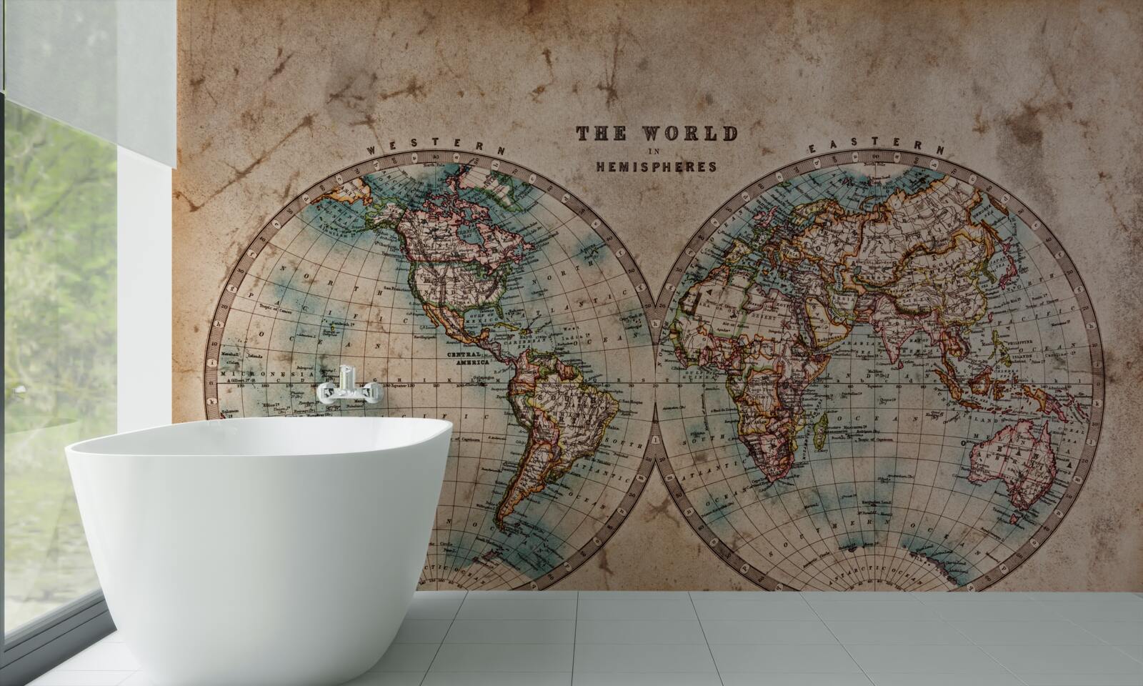 Фотошпалери двотомний старовинний географічний атлас