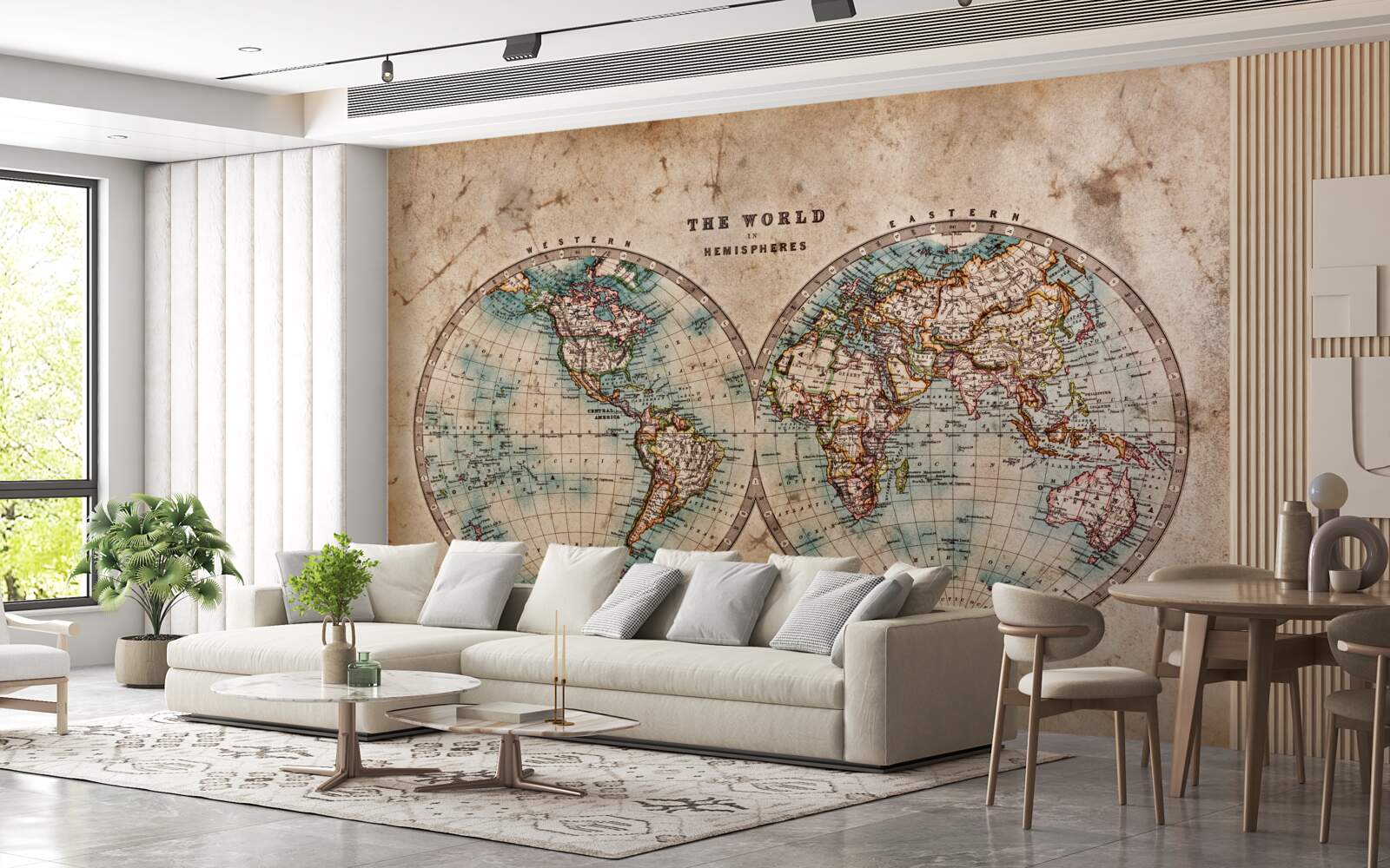 Фотошпалери двотомний старовинний географічний атлас