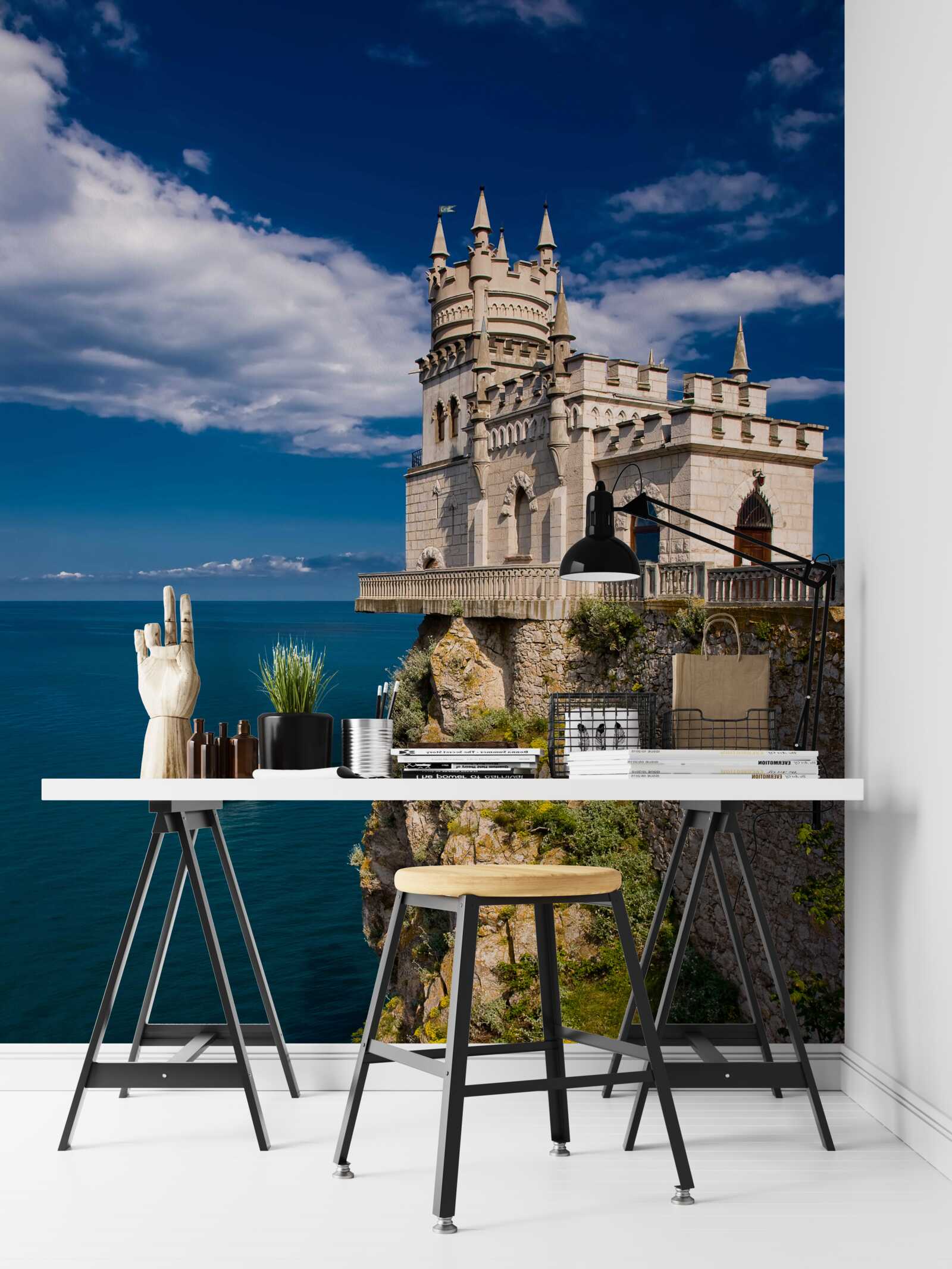 Фотошпалери фортеця на краю морської скелі