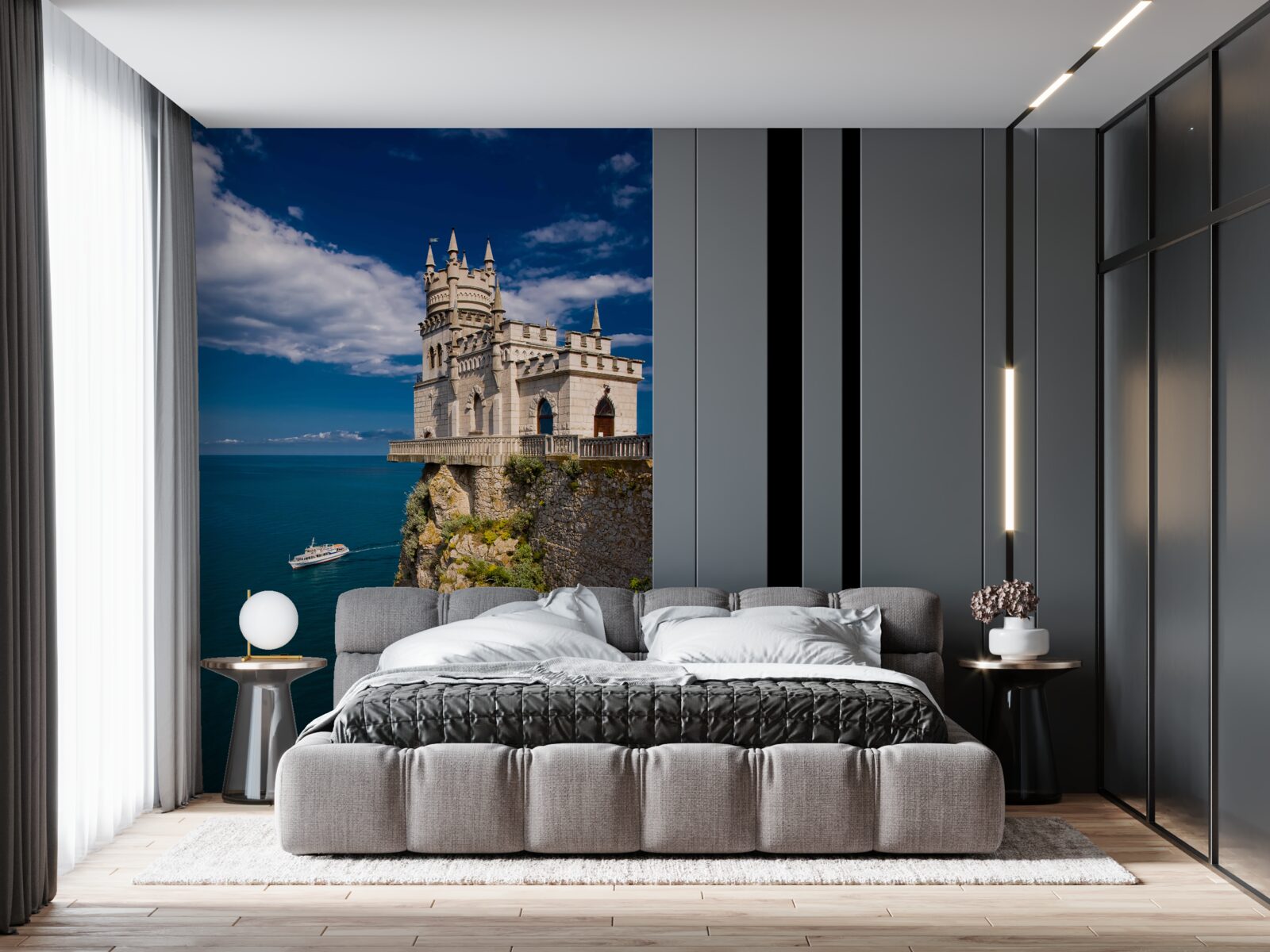 Фотошпалери фортеця на краю морської скелі