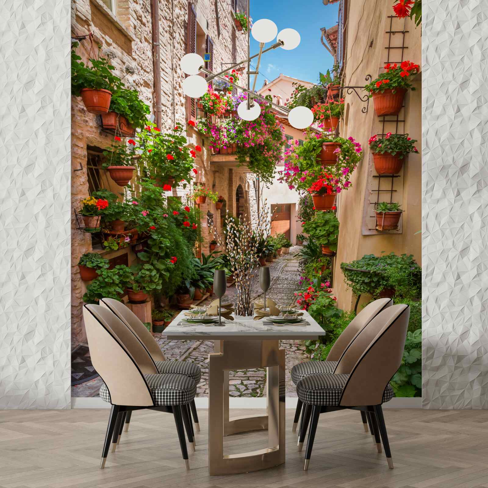 Фотошпалери стара вулиця з кам'яною бруківкою