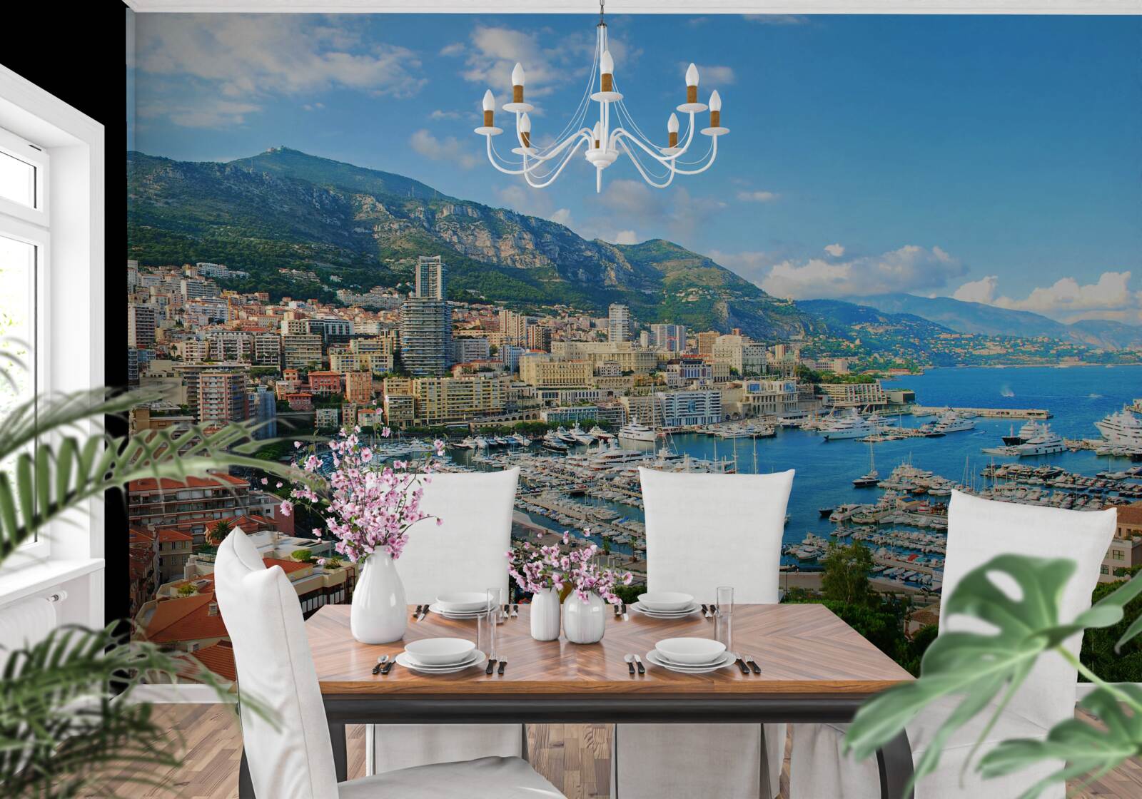 Фотошпалери Монако - це бухта, де скупчується багато яхт