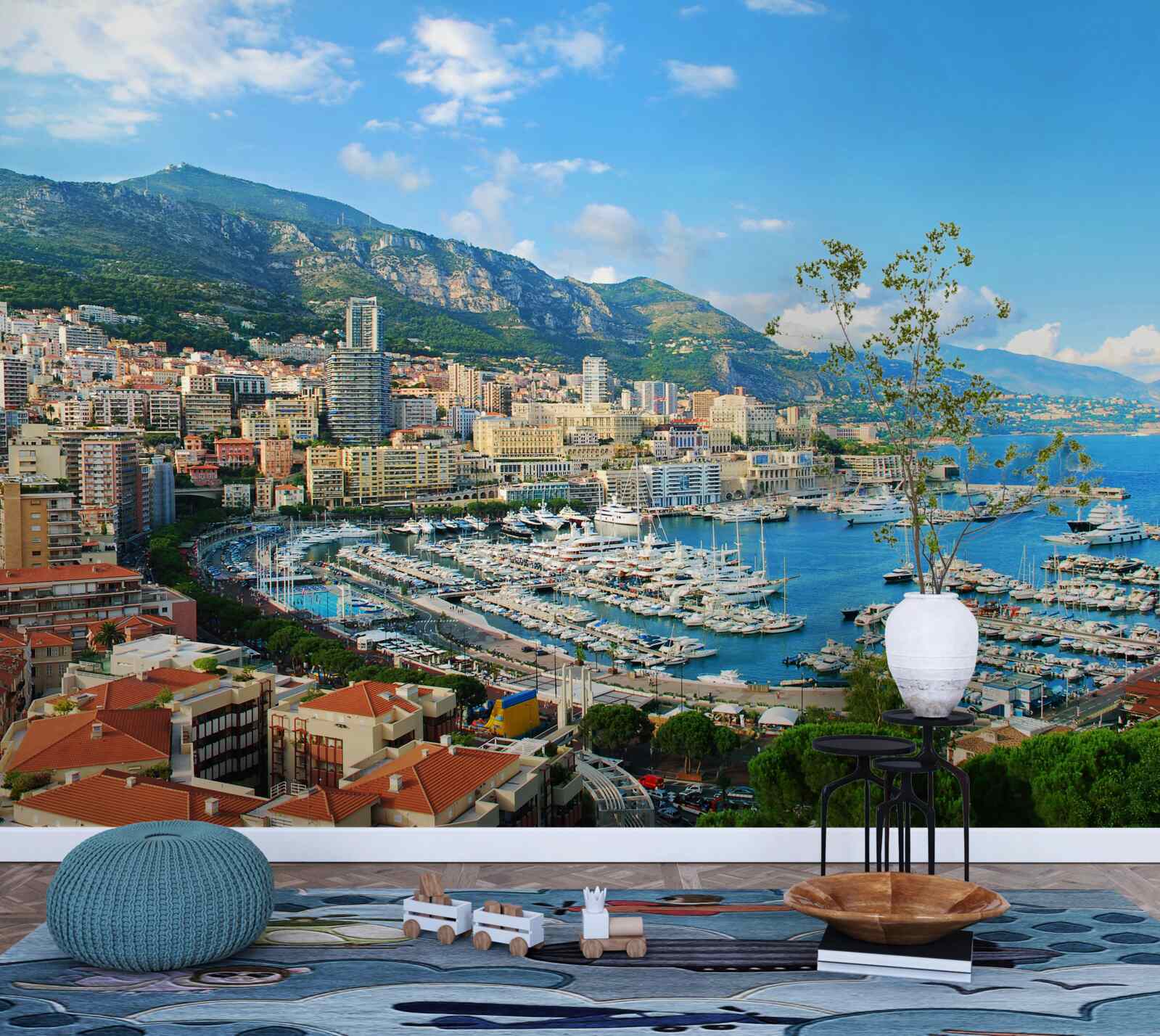 Фотошпалери Монако - це бухта, де скупчується багато яхт