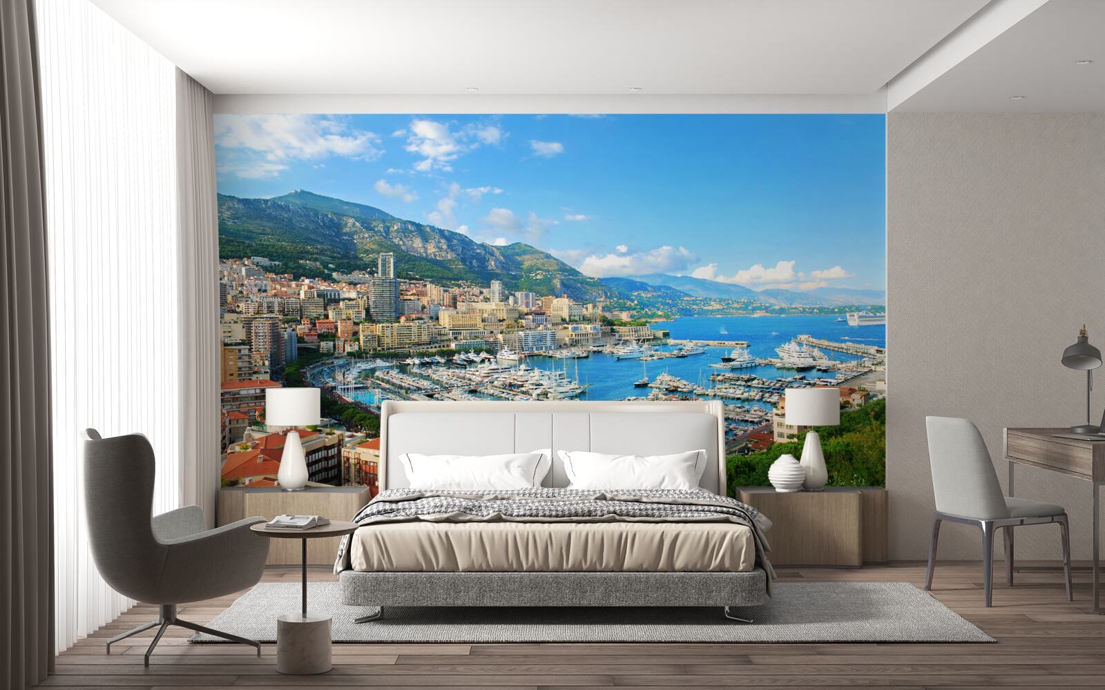 Фотошпалери Монако - це бухта, де скупчується багато яхт