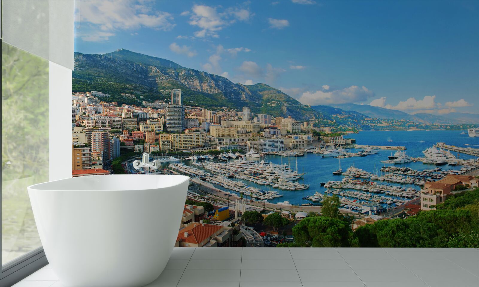 Фотошпалери Монако - це бухта, де скупчується багато яхт