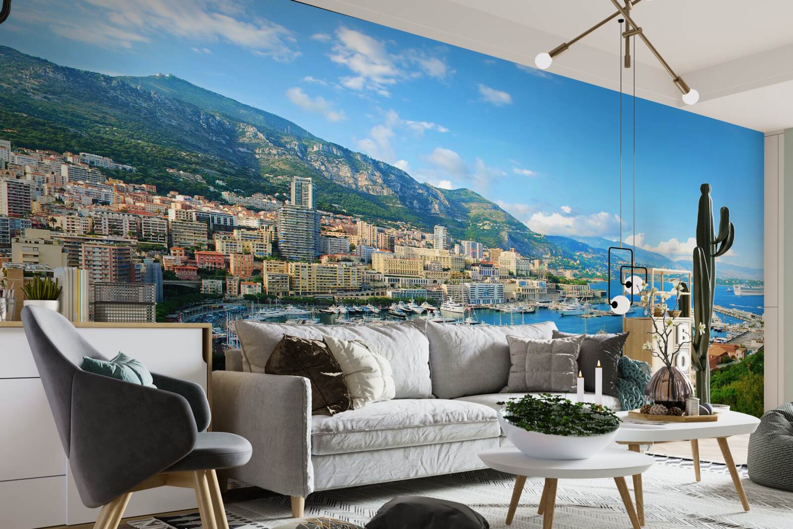 Фотошпалери Монако - це бухта, де скупчується багато яхт