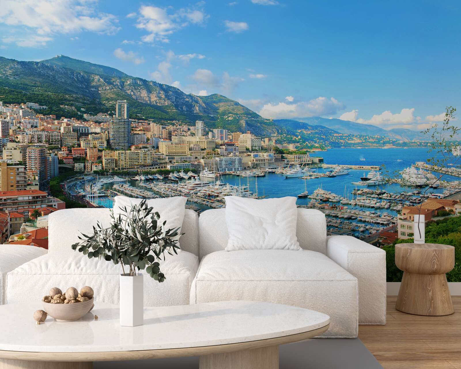 Фотошпалери Монако - це бухта, де скупчується багато яхт