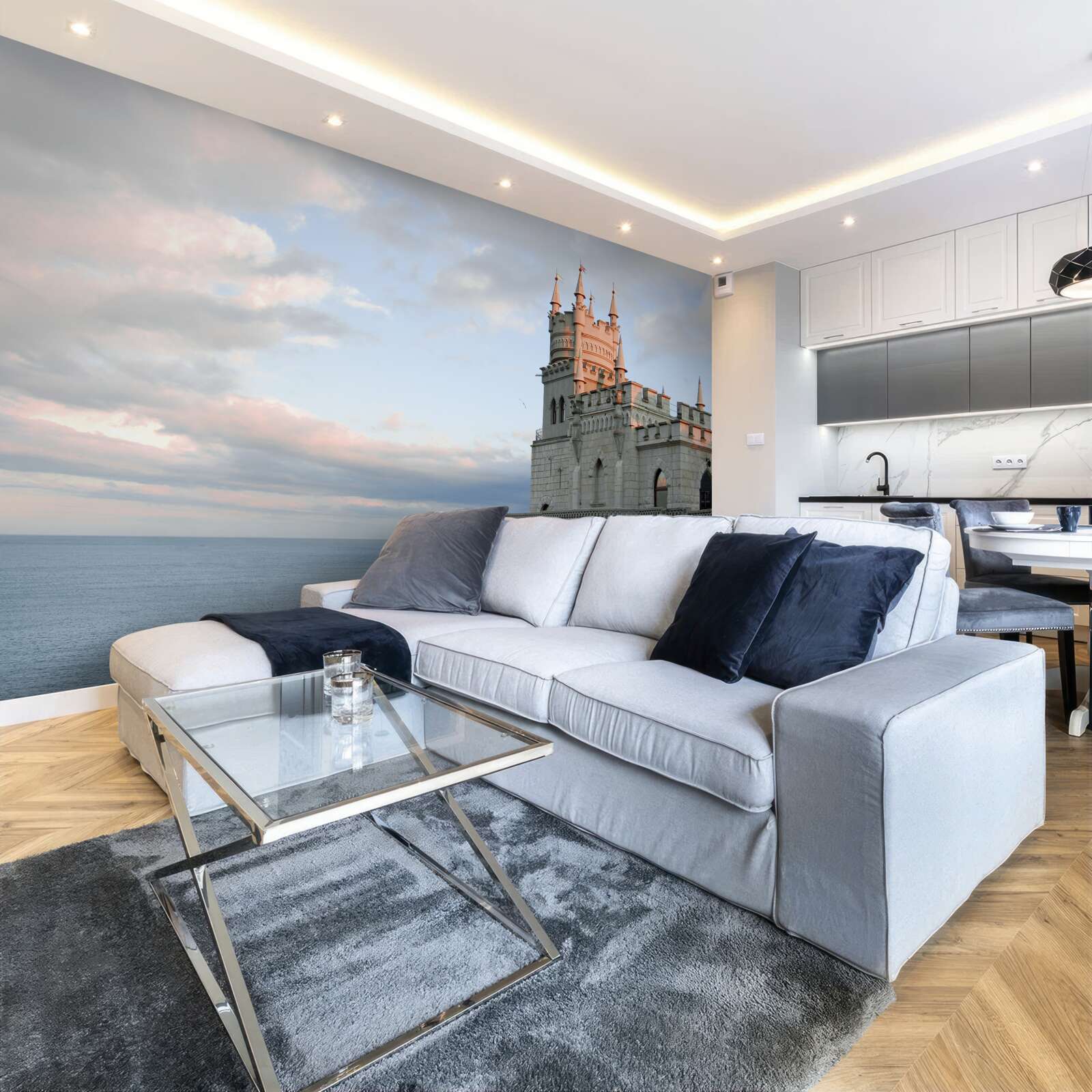 Фотошпалери ластівчине гніздо на світанку