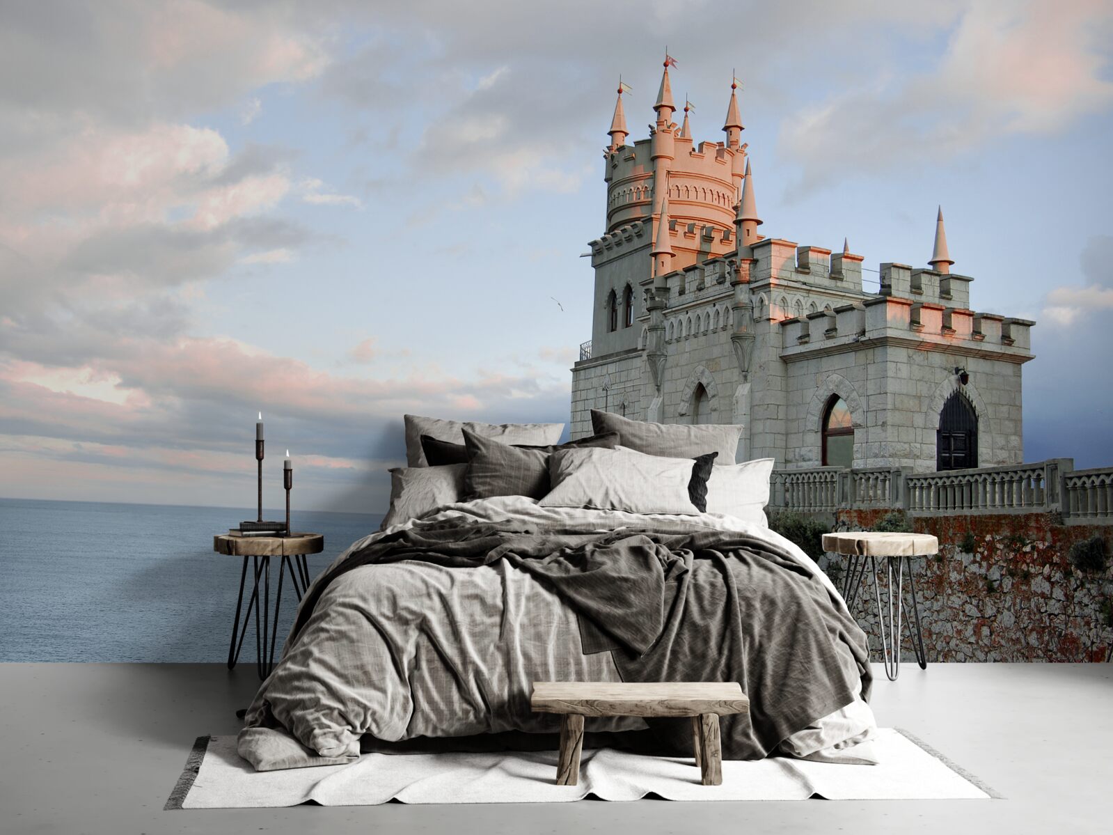 Фотошпалери ластівчине гніздо на світанку