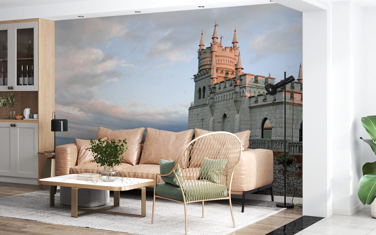 Фотошпалери ластівчине гніздо на світанку