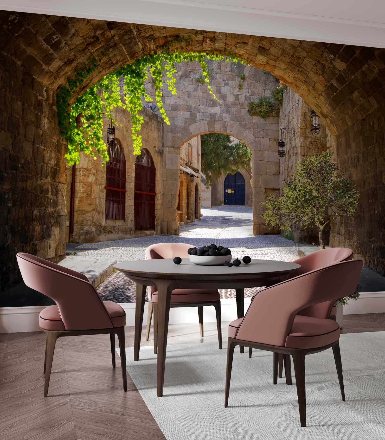 Фотошпалери старе місто прикрашає кам'яна арка