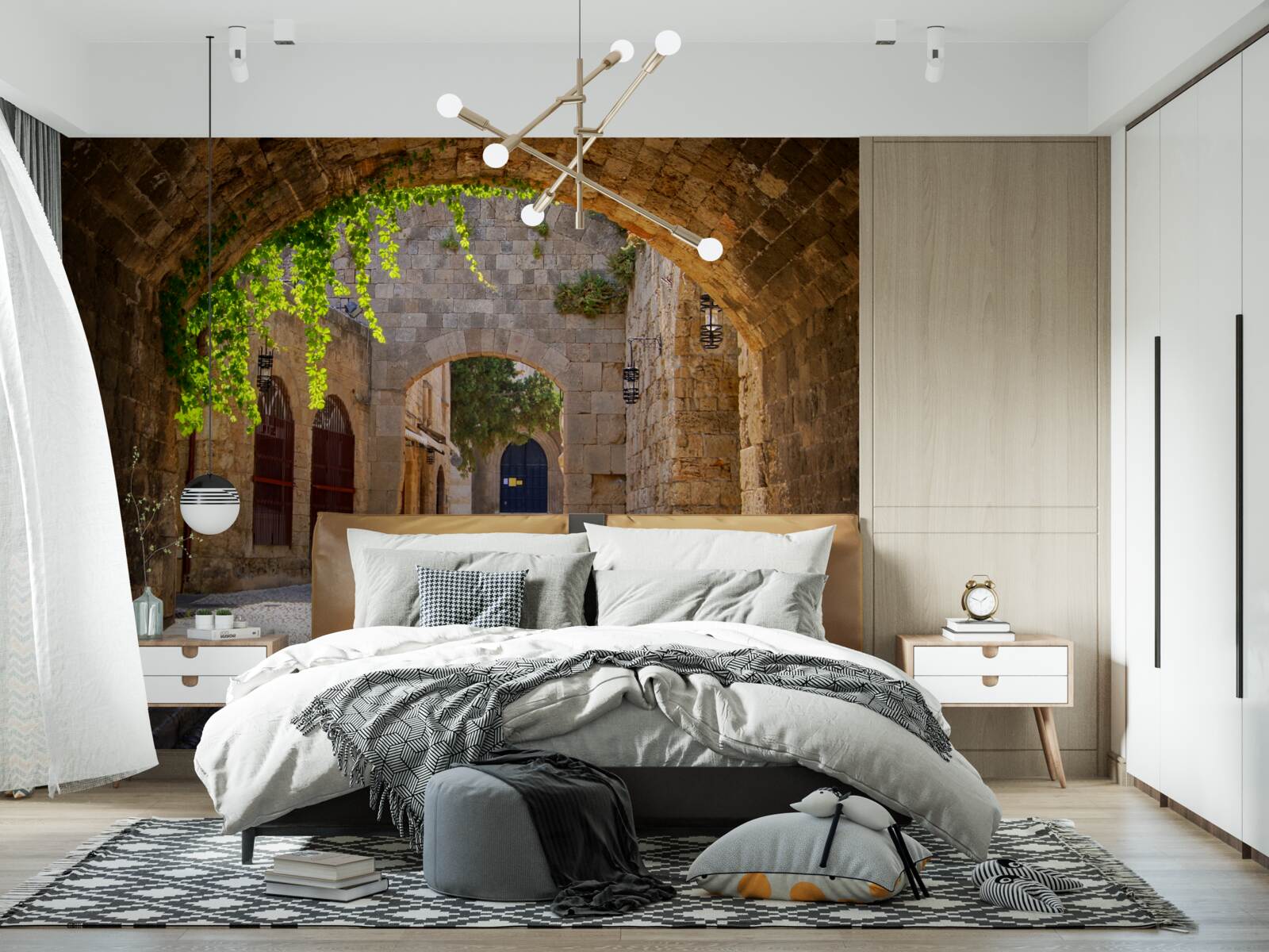 Фотошпалери старе місто прикрашає кам'яна арка