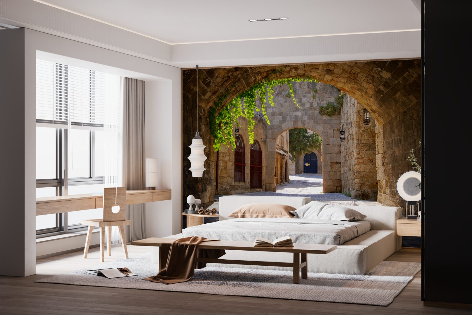 Фотошпалери старе місто прикрашає кам'яна арка