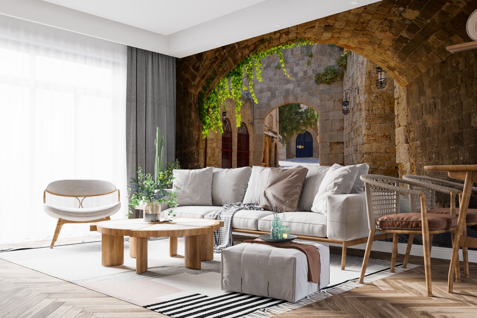 Фотошпалери старе місто прикрашає кам'яна арка