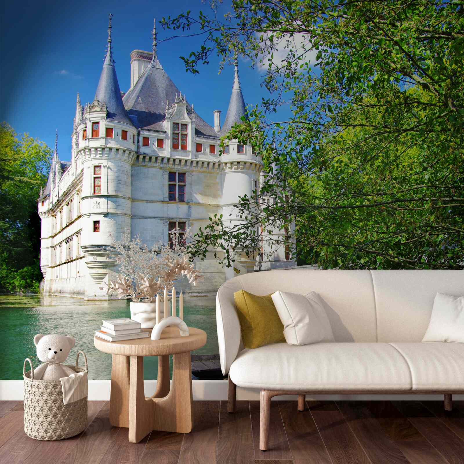 Фотошпалери літній палац розташований на березі озера