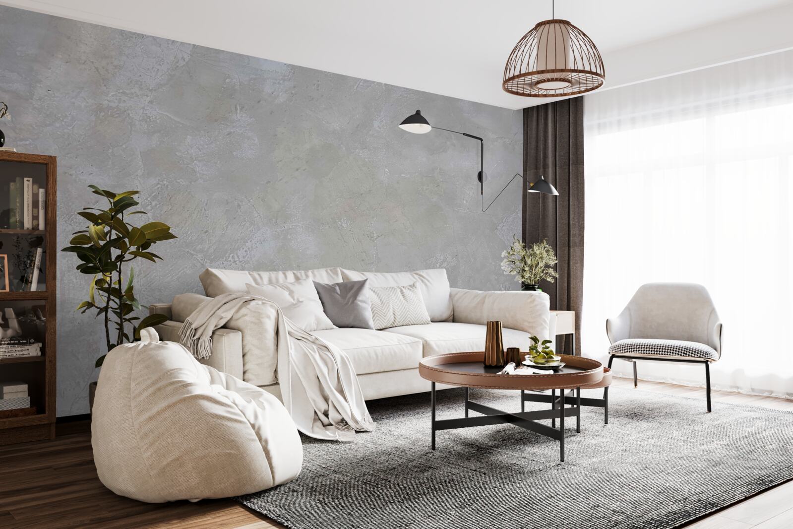 Фотошпалери сріблясто-сірий фон