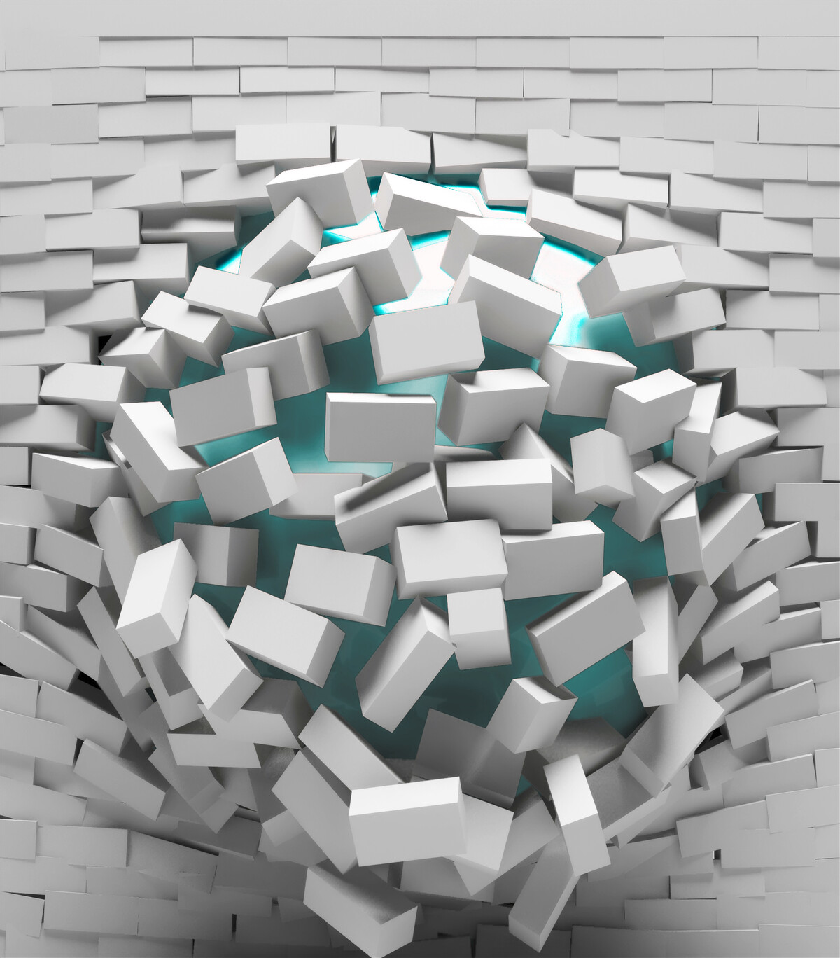 Фотошпалери цегла, пофарбована в білий колір, відшаровується