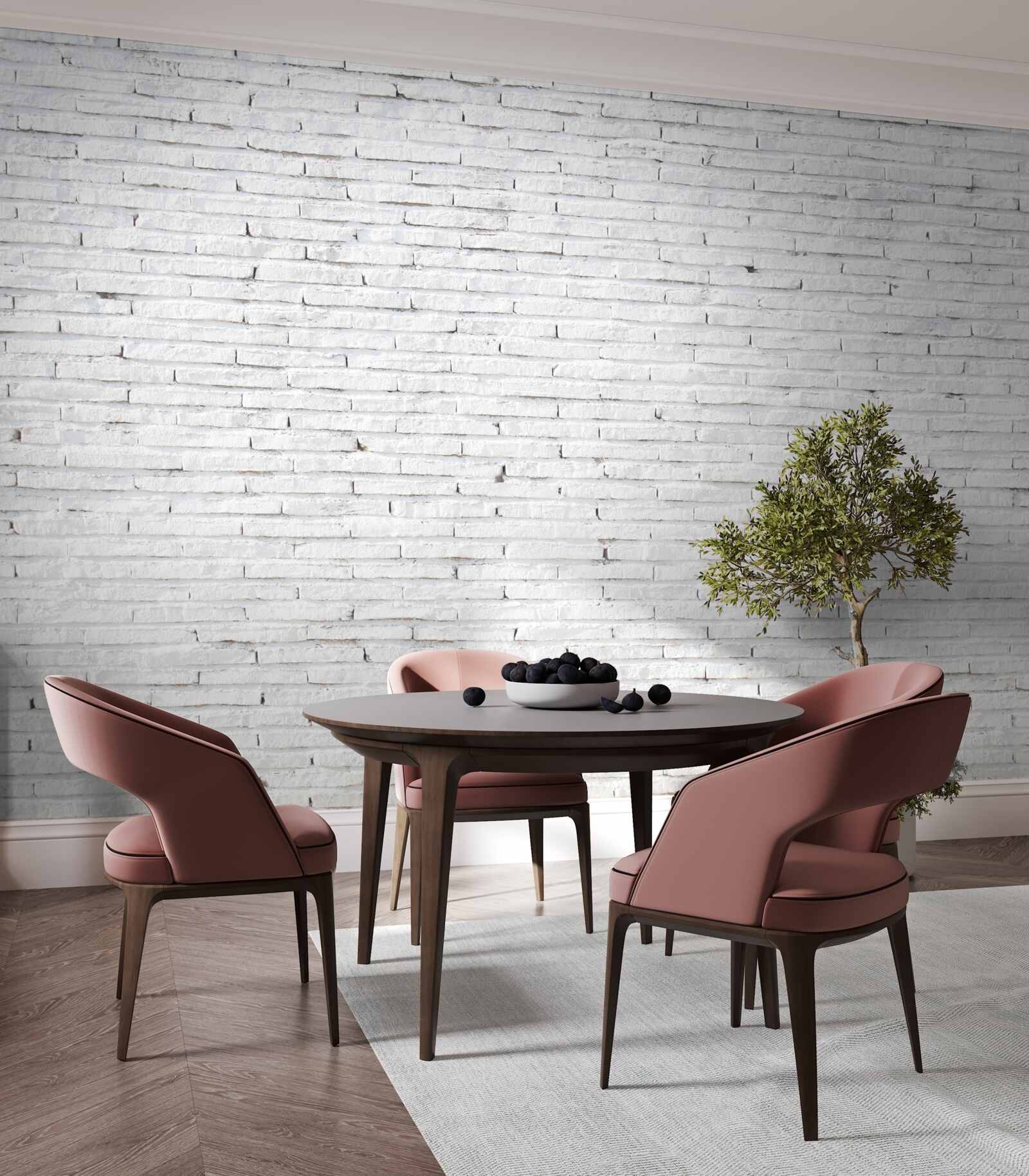 Фотошпалери Стіна цегляна, з ідеальним білим кольором