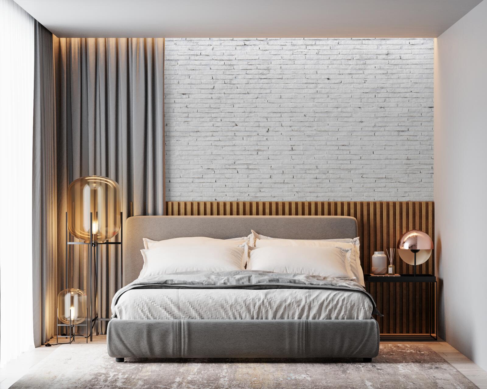 Фотошпалери Стіна цегляна, з ідеальним білим кольором