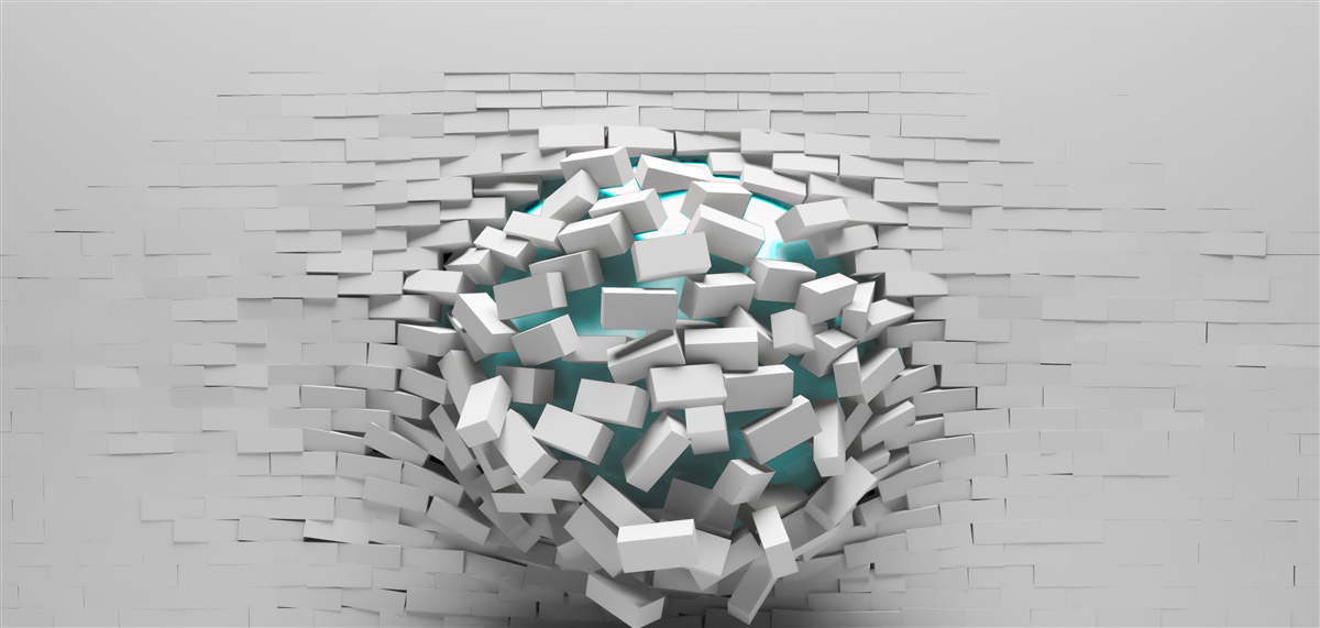 Фотошпалери колосальна діра в цегляній стіні