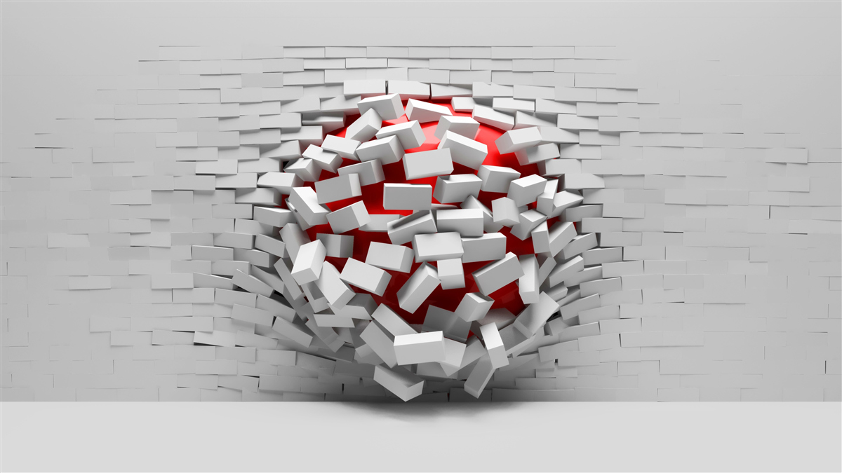 Фотошпалери Стіна, що падає з цегли