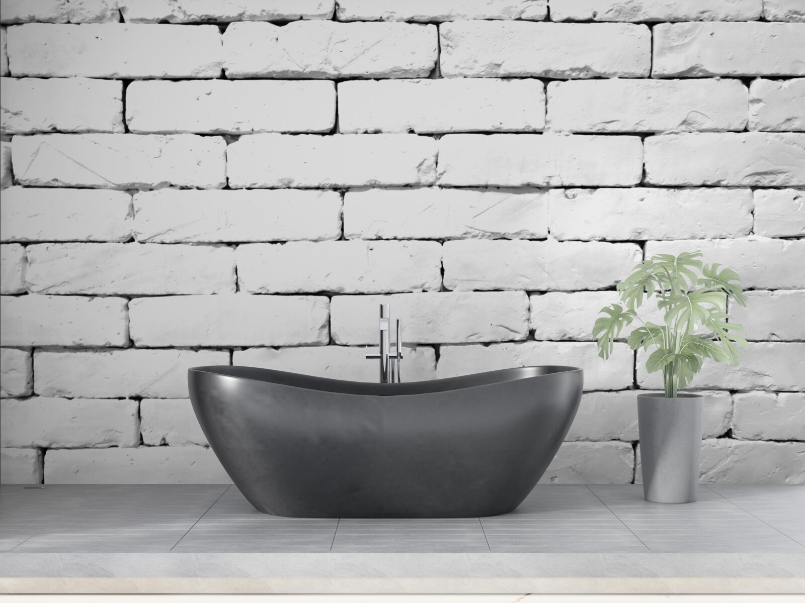 Фотошпалери Цегляна стіна, ретельно оброблена в білому кольорі