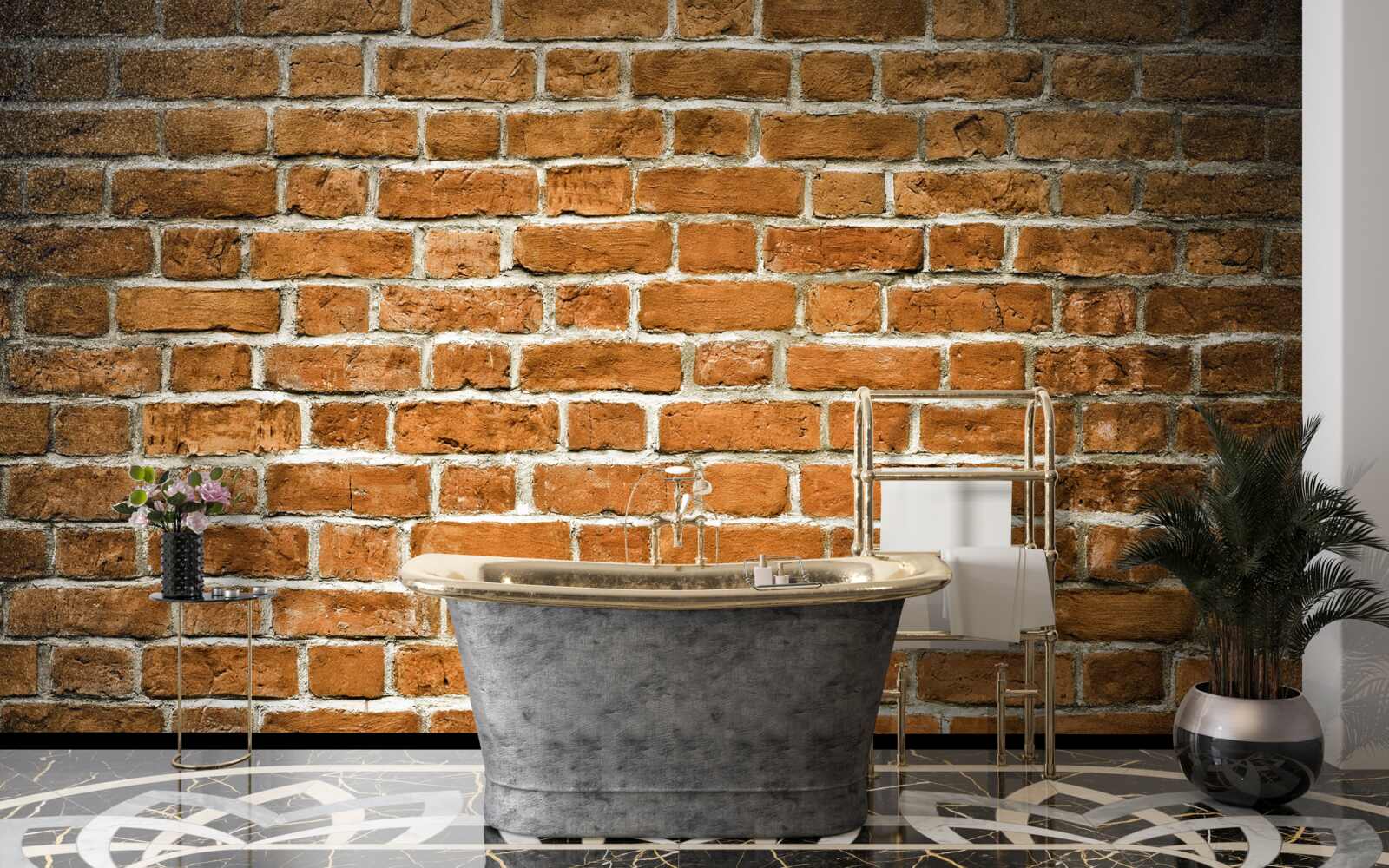 Фотошпалери коричнева цегляна стіна