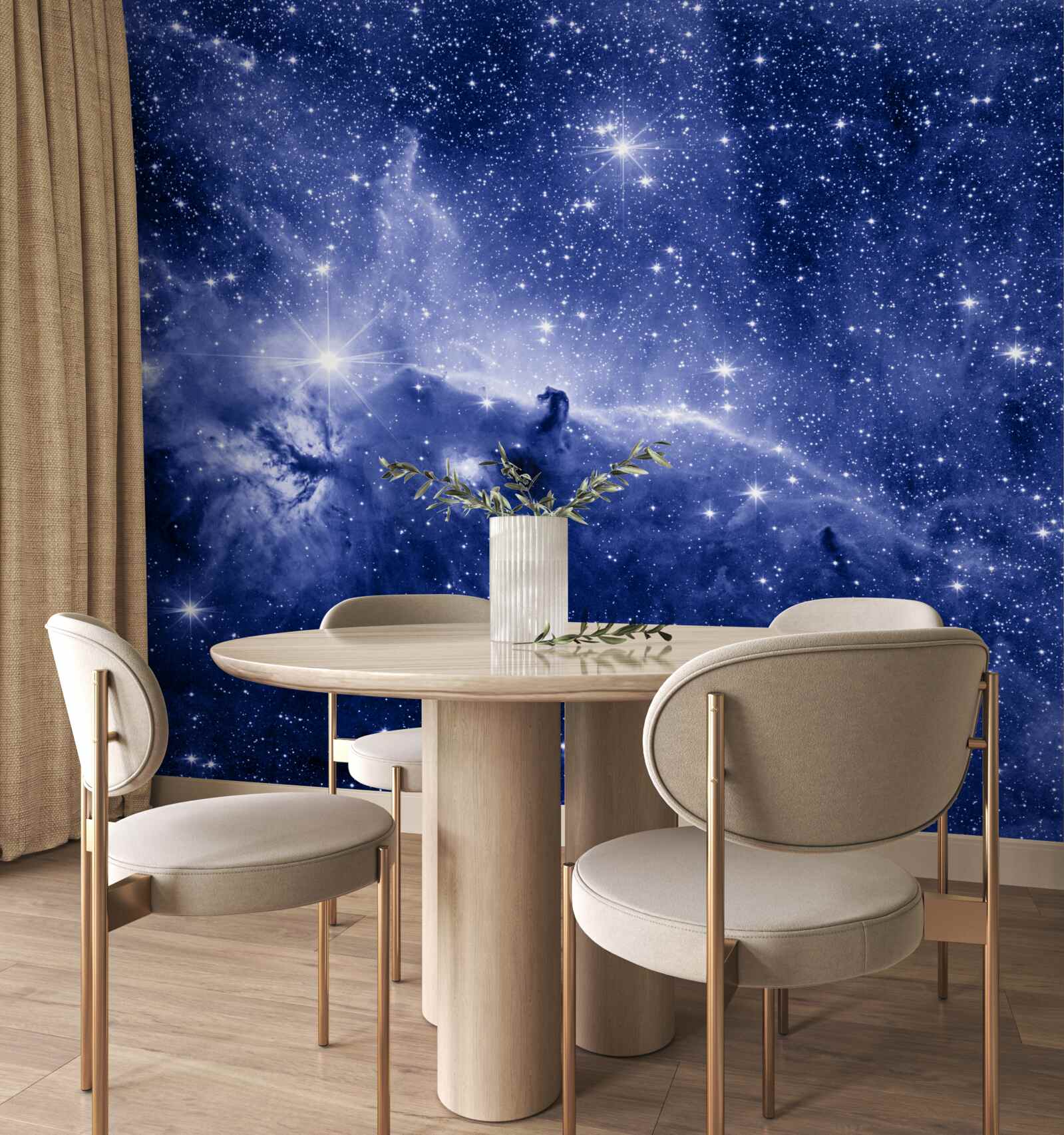 Фотошпалери ніч, наповнена космічними зірками