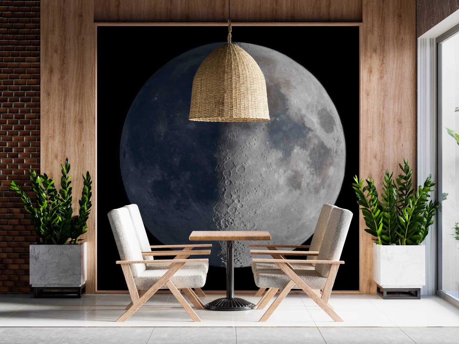 Фотошпалери дні і ночі на Місяці