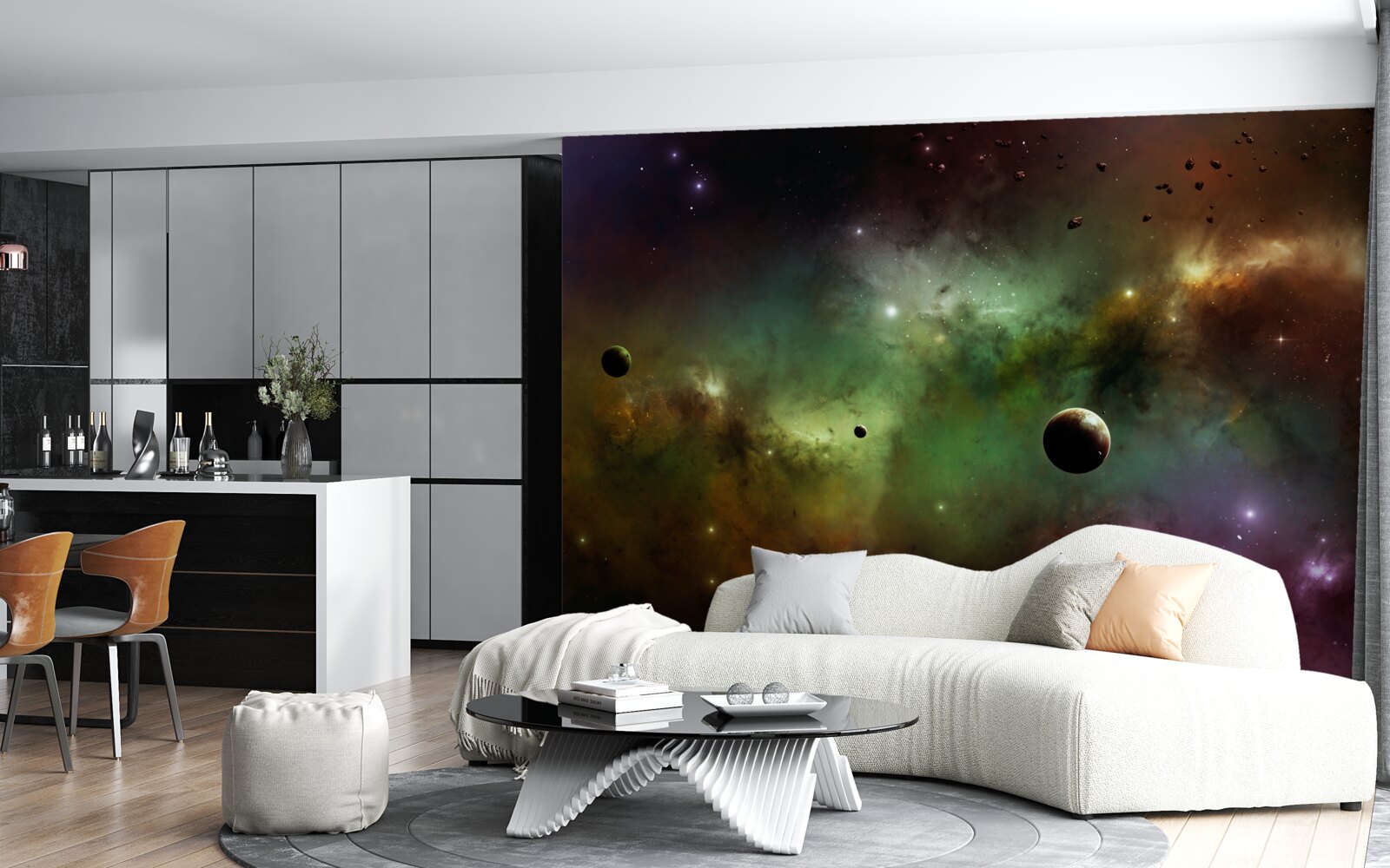 Фотошпалери унікальний різнокольоровий всесвіт