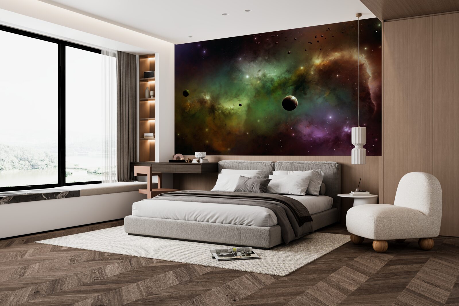 Фотошпалери унікальний різнокольоровий всесвіт