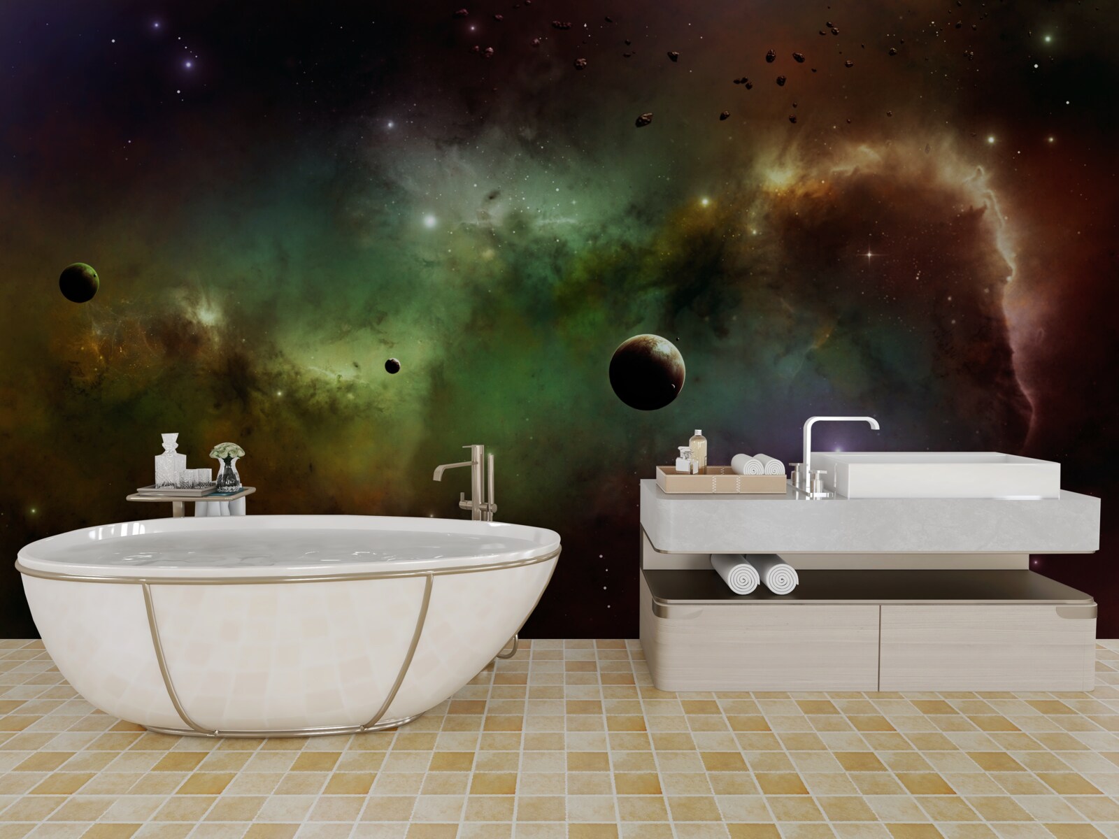 Фотошпалери унікальний різнокольоровий всесвіт