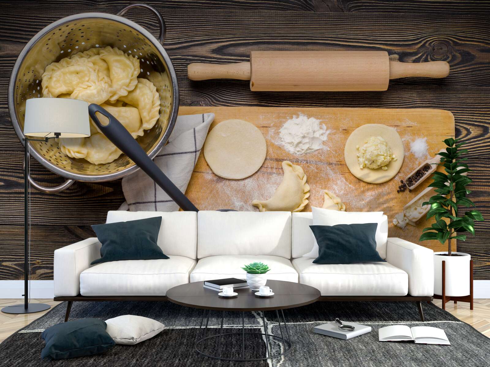 Фотошпалери ретельний процес приготування вареників