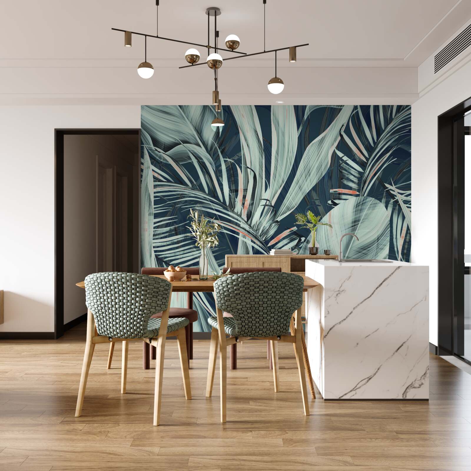 Фотошпалери пелюстки вечірньої білої папороті